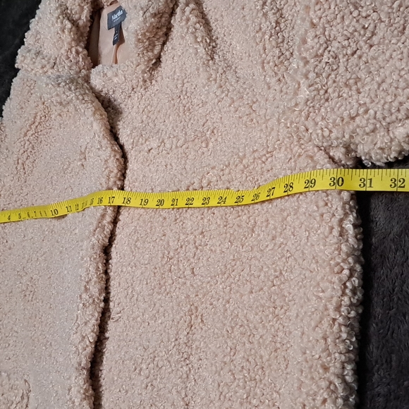 Martha Stewart Faux Curly Lamb Fur Soft Pink Coat Sz. XL NWOT - Picture 9 of 15